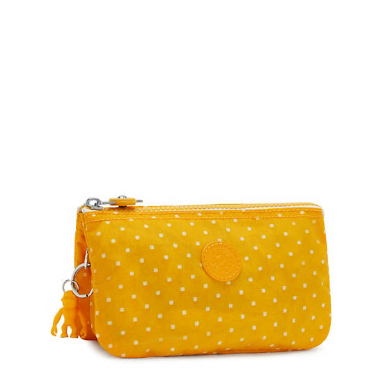 Kipling Creativity Large Printed Pouch Bags Soft Dot Yellow | CA 2098YX